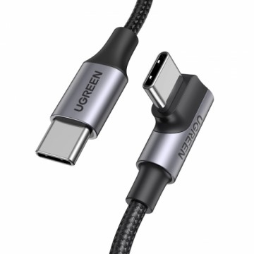 Ugreen US334 70645 USB-C (angled) | USB-C (straight) cable 100W PD 2m - black