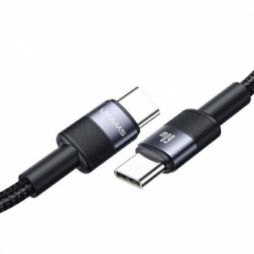 USAMS Kabel USB-C na USB-C Fast Charging stalowy|tarnish SJ724USBSG01 (US-SJ724)