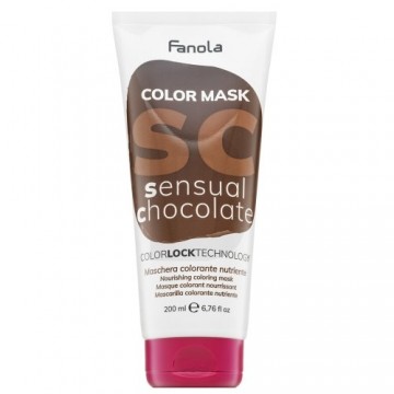 Fanola Color Mask barojoša maska ar krāsu pigmentiem, kas atdzīvina krāsu Sensual Chocolate 200 ml