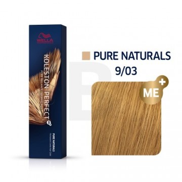 Wella Professionals Koleston Perfect Me+ Pure Naturals profesionāla permanentā matu krāsa 9|03 60 ml