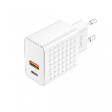 OEM Foneng Wall charger EU42 GaN - USB + Type C - PD 20W 3A white