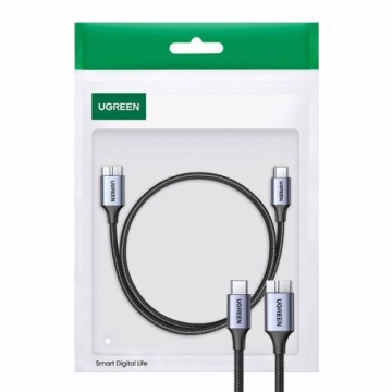 Cable USB-C to Micro USB UGREEN 15231, 0.5m (space gray)