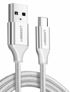 Nickel-plated USB-C cable QC3.0 UGREEN 1.5m (white)