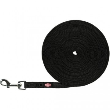 Leash for dogs - Trixie Tracking leash, rubberised, S-M: 5 m|15 mm, black