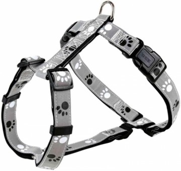 Krūšu siksna : Trixie Silver Reflect H-Harness &quot;S-M&quot;, 40-65cm|20mm