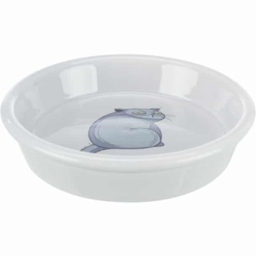 Bļoda dzīvniekiem, keramika : Trixie Bowl with motif, ceramic, 0.25 l|ø 13 cm, grey