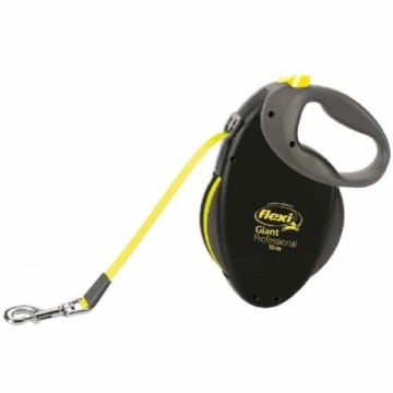 Inertia leash for dogs : Trixie Flexi GIANT PROFESSIONAL, tape leash, L: 10 m, black|neon yellow