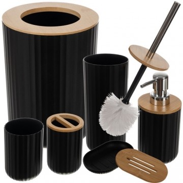 Bathroom accessories set - black Ruhhy24636 (17842-0)