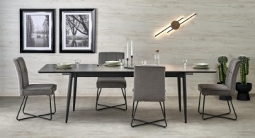 Halmar CHARLES table grey marble / black