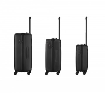 WENGER ORYSON HARDSIDE CASES 3pc Set S-M-L, Black