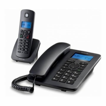 Стационарный телефон Motorola 107C4201 DECT (2 pcs) Чёрный