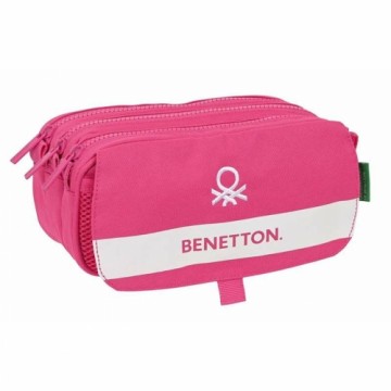 Triple Carry-all Benetton Raspberry Fuchsia Pink 21,5 x 10 x 8 cm