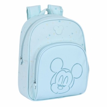 Skolas soma Mickey Mouse Baby Gaiši Zils 28 x 34 x 10 cm