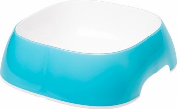 FERPLAST Glam Large Pet watering bowl, white and blue