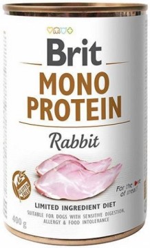 Brit Mono Protein Rabbit - karma mokra dla psa - 400g