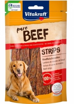 VITAKRAFT Pure Beef Strips - dog treat - 80g