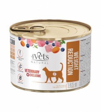 4VETS Natural Weight Reduction - wet cat food - 185g