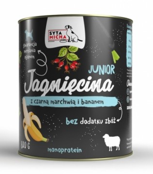 SYTA MICHA Junior Lamb with black carrot and banana - wet dog food - 800g