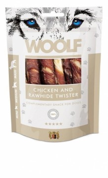 WOOLF Chicken Rawhide Twister - dog treat - 100 g