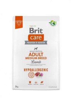 BRIT Care Hypoallergenic Adult Medium Breed Lamb - dry dog food - 3 kg