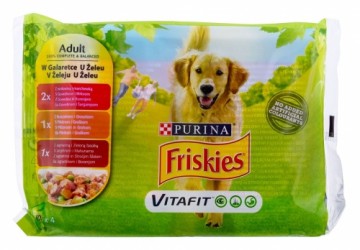 PURINA Friskies Adult - Mix in jelly - wet dog food - 4 x100 g