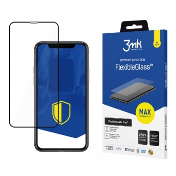 Apple iPhone Xr|11 Black - 3mk FlexibleGlass Max™ screen protector