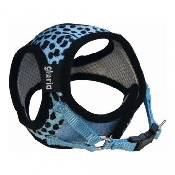 Dog Harness Gloria Leopard 40-50 cm L Blue