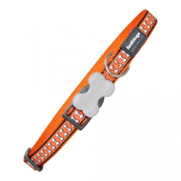 Dog collar Red Dingo Bone Reflective Orange (2,5 x 41-63 cm)