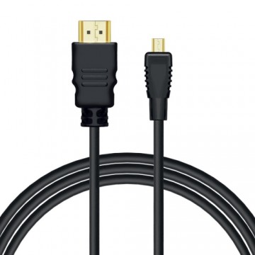 Savio CL-40/M HDMI (M) - micro HDMI (M) cable with Ethernet, 2m, Black