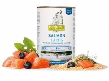 ISEGRIM Junior Salmon - wet dog food - 400g