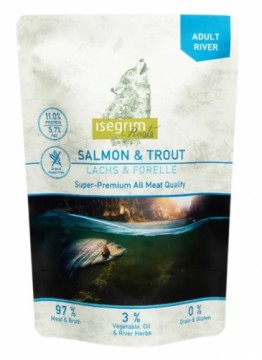 ISEGRIM Adult Salmon with trout - wet dog food - 410g