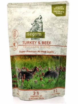 ISEGRIM Junior Turkey with beef - wet dog food - 410g