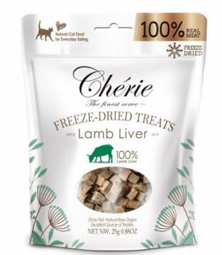 CHERIE Freeze-dried lamb liver pieces - cat treats - 30g