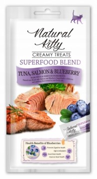 NATURAL KITTY Superfood Blend Tuna, salmon and blueberry - cat treats - 4 x 12g