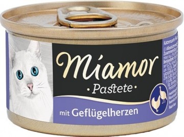 MIAMOR Pastete Poultry hearts - wet cat food - 85g