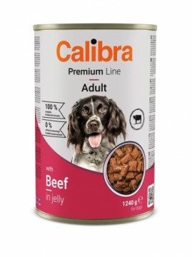 CALIBRA Premium Line Adult Beef - wet dog food - 1240g