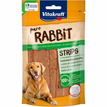 VITAKRAFT Pure Rabbit Strips - dog treat - 80g