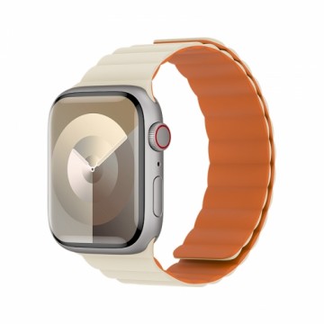 OEM Benks Magnetic Silicone Watch Band for Apple Watch 38|40|41 beige-orange