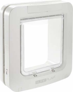 Retractable door with microchip for animals : Trixie SureFlap 4:way flap w. microchip ident., 26.2 × 28.1 cm, white