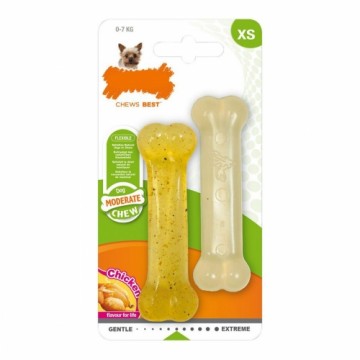 Прорезыватель для зубов для собак Nylabone Moderate Chew Twin термопласт Курица XS (2 pcs)