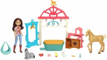 Mattel Spirit Luckys Baby Animal Care Station With Pony & Foal Doll