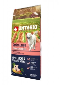 Dry food for dogs - Ontario Dog Senior Large Chicken and Potatoes, 12 kg