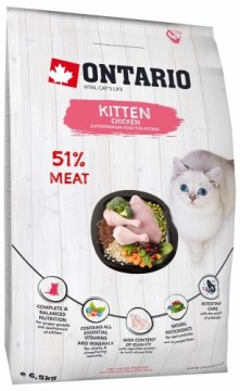 Сухой корм для котят - Ontario Cat Kitten Chicken, 6,5 кг