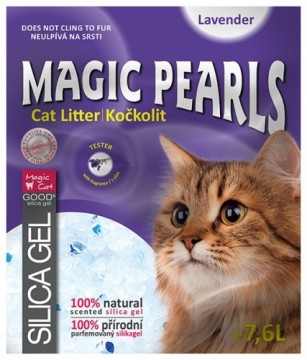 Silicone sand for cat toilet : MAGIC PEARLS Lavender, 7.6 L