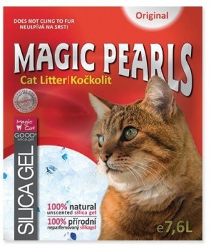 Placek Silikona smiltis kaķu tualetei : MAGIC PEARLS Original, 7.6 L