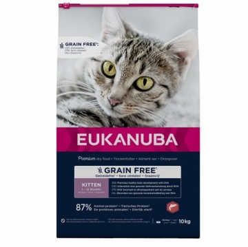 Сухой корм для котят - Eukanuba CAT KITTEN GRAIN FREE Salmon 10KG