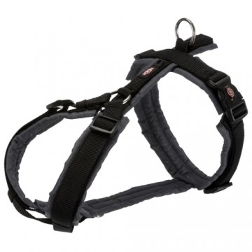 Krūšu siksna suņiem : Trixie Premium trekking harness, M: 53–64 cm|20 mm, black|graphite. 