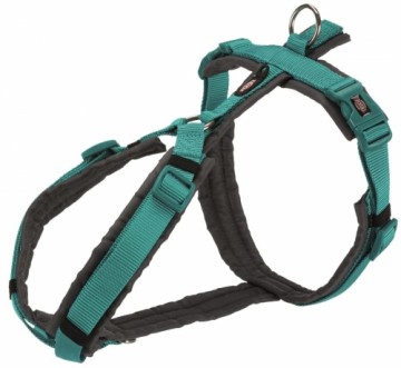 Нагрудная шлейка для собак : Trixie Premium trekking harness, S-M: 44-53 см|20 мм, океан|графит