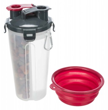 Travel bottle : Trixie Food and water container, plastic, 2 × 0.35 l|ø11 × 23 cm