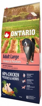 Dry food for dogs - Ontario Dog Adult Large Chicken and Potatoes, 12 kg